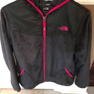 Girls XL The North Face fleece jackets.